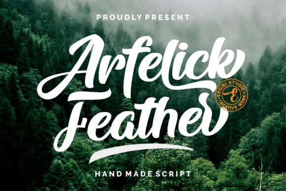 Arfelick Feather Font Review for Creative Makers