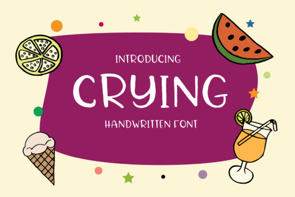 Crying Font for Handmade Creations and Script Typography