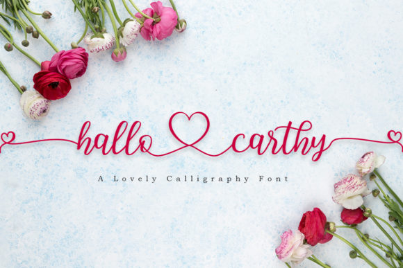 Hallo Carthy Font: A Script Handwritten Typeface for Creative Makers