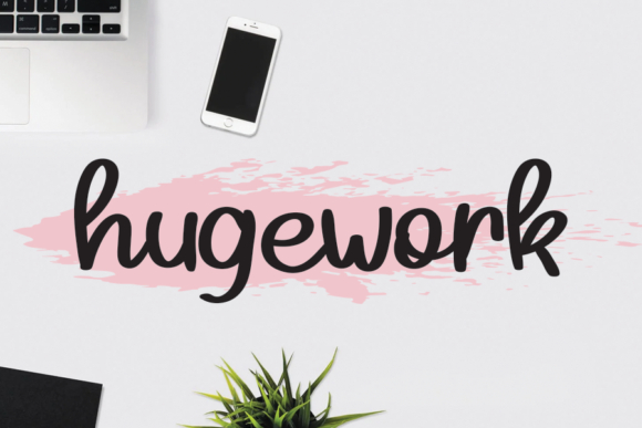 Hugework Font: Sweet Handwritten Style