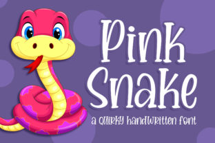 Pink Snake Font for Playful Editorial Design